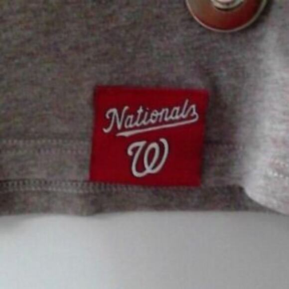 Nike Washington Nationals Dri-Fit T-Shirt Size M Gray/Red Athletic Cut - Picture 5 of 10